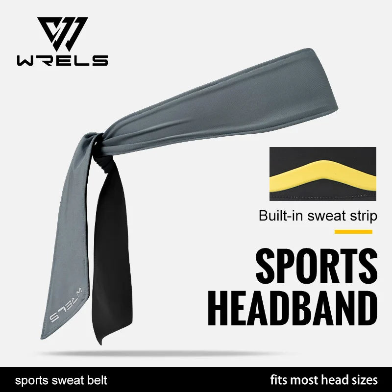 WRELS Sport Headband Outdoor Tennis Running Cycling Sweat Absorbent Headband Breathable Fitness Sweatband Men Woman Hairband