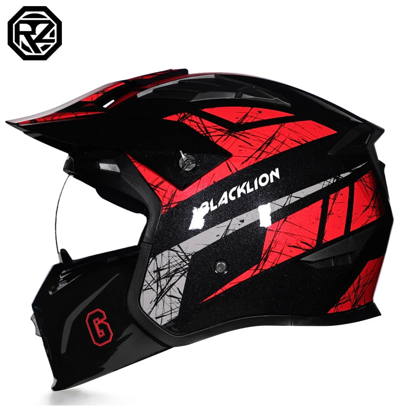 ORZ-163 Classic retro motorcycle full face helmet, detachable sun hat, Brim windproof lens, retro chopper helmet, DOT certified