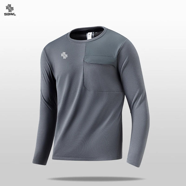 SBWL 2025 Warm Long-Sleeved Fitness Jacket High-Quality Outdoor Sports Top with Stand-Up Collar for Autumn/Winter Running