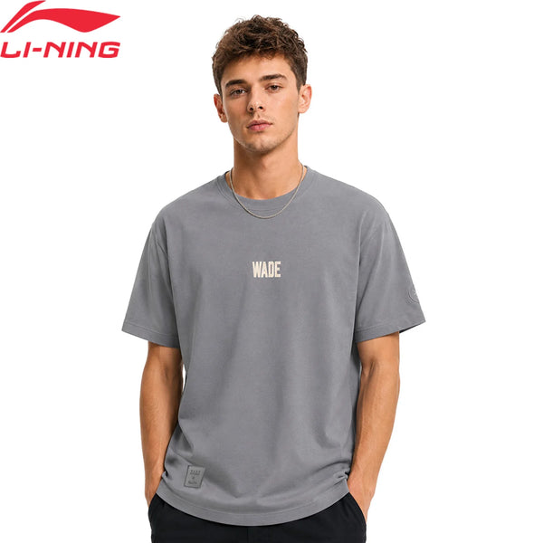អាវយឺតបុរស Li-Ning Wade LN COOL រាងរលុង ការពារកម្តៅថ្ងៃ កមូល អក្សរ ខ្យល់ចេញចូលបានល្អ អាវយឺត LiNing ធម្មតា AHSW967