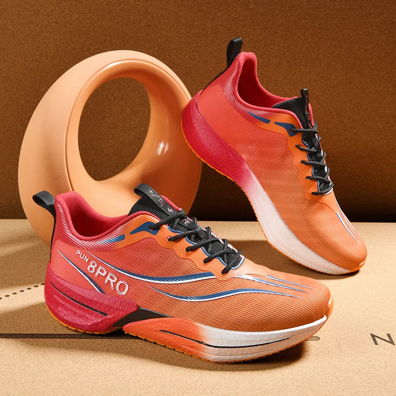 Mens Running Shoes New Breathable Mesh Ultra Light High Elasticity EVA Sole Cushioning Daily Jogging Training Sneakers Man