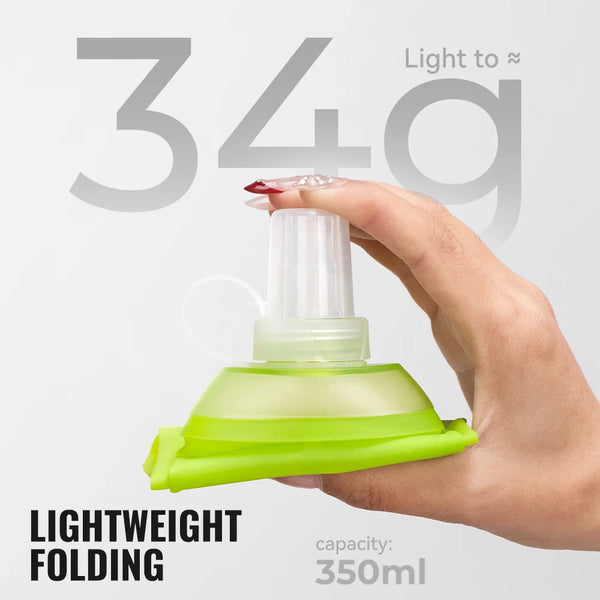 WRELS TPU Soft Folding Water Bottle BPA-Free Collapsible Flask Running Camping Hiking Travel Convenient Lightweight Water Bottle