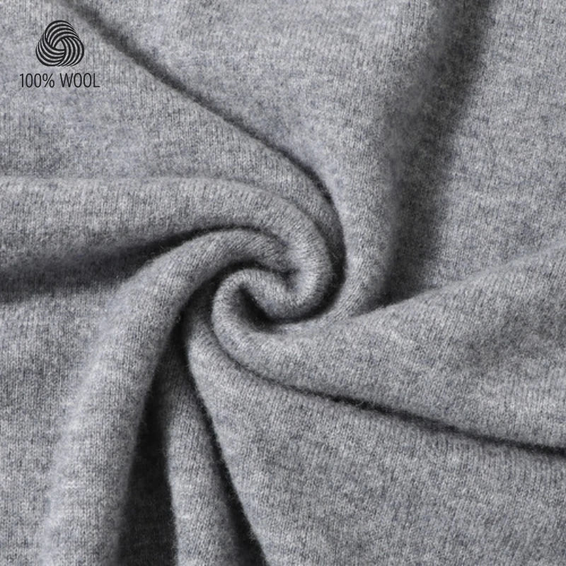 100% Wool. High-quality Men's Warm Sweater, Business Casual Stretchable POLO Shirt, Fall/winter Pullover Knitted Sweater.