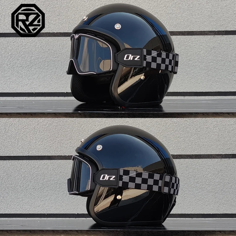 Free Shipping DOT approved retro motorcycle helmet casco 3/4 open face  helmet cafe racer helmet chopper helmet capacete