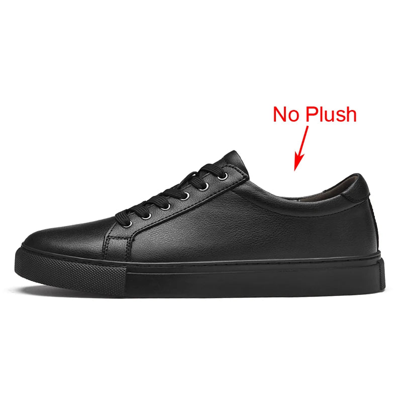 Mens Plus Big Size 48 49 50 Pure White Shoes Men Fashion Flat Shoes Leather Casual Shoes Comfortable