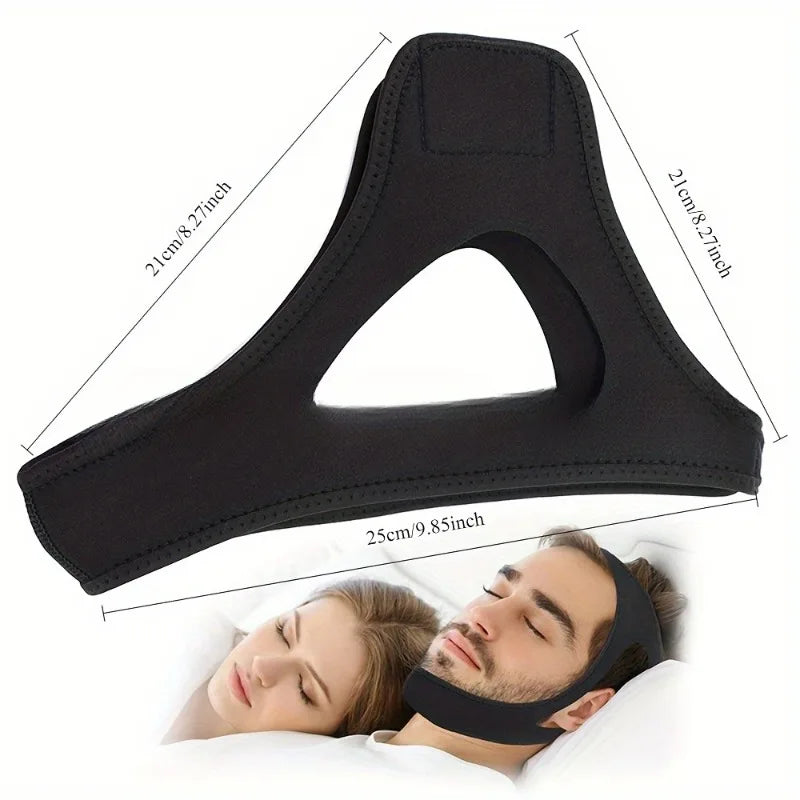 1pc Adjustable Anti-Snoring Mouth Guard, Breathable and Comfortable Jaw Support Strap for Sleep Apnea and Snoring Prevention