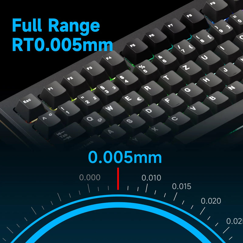 Akko MOD007B HE Magnetic Switch Mechanical Keyboard Black 75% ISO-DE Aluminum CNC Rapid Trigger 0.005mm 8K ARGB Gaming Keyboard
