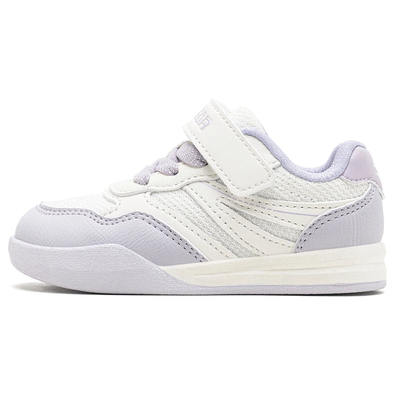 HOBIBEAR Toddler Kids Wide Width Sneakers Hook-Loop Walking Shoes Minimalist Artificial Leather Mesh Patchwork Sneaker