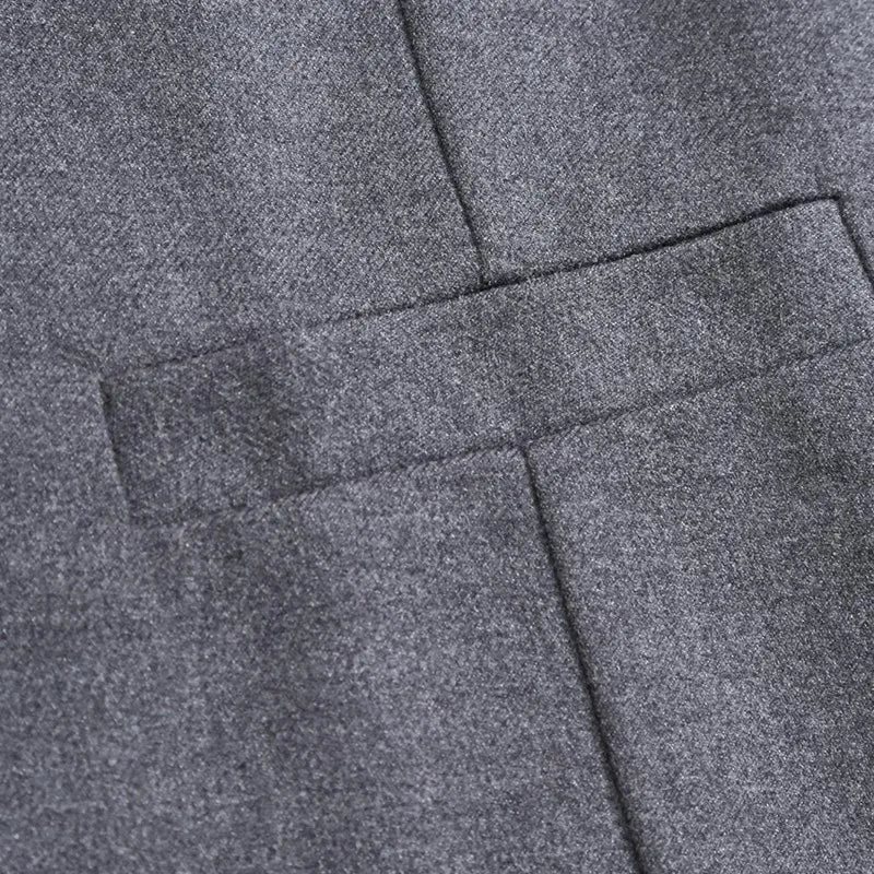 2026 New Men's Black V-Neck Sleeveless Vest Jacket, Single Breasted Gray Vests, Size M-3XL���2026 New Waistcoat