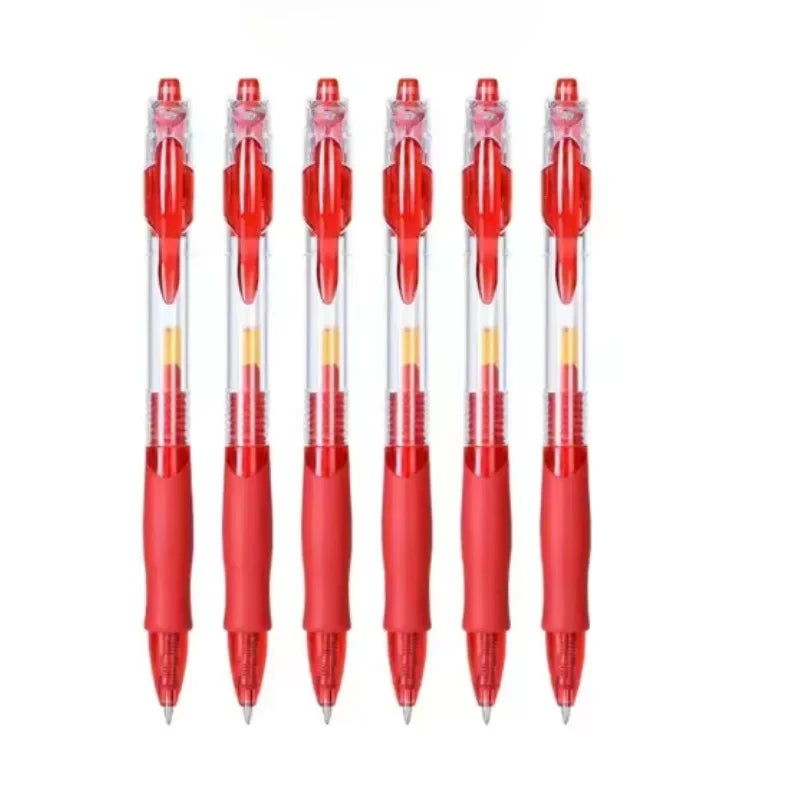 5/10pcs Retractable Gel Pen Set Black/Red/Blue Ink Ballpoint Pen Writing Refill Office Supplies School Supplies Stationery Pen