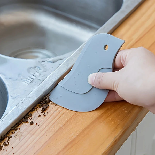 1pc Cute Penguin Soft Scraper,Multi-functional Kitchen Scraper Grease Board Scraper Baking Kitchen Practical Cleaning Tool.