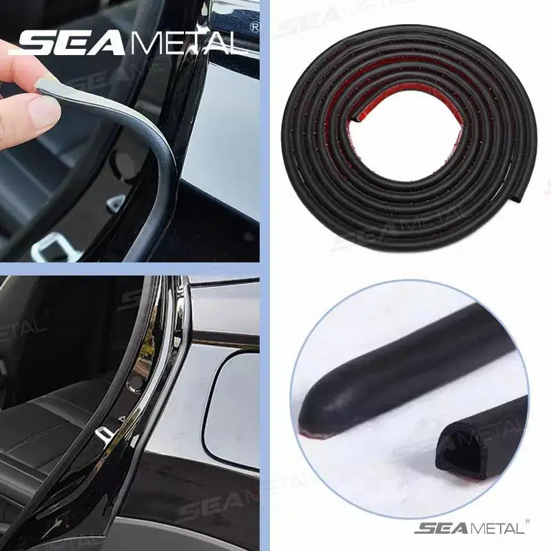 SEAMETAL 1.2m Car Door Edge Seal Strip Rubber C-Pillar Weatherstrip Waterproof Soundproof Auto Sealant Strip for Car Truck SUV