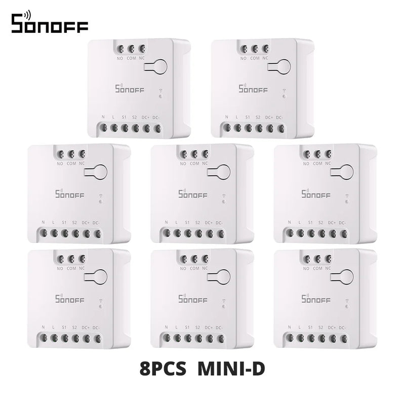 SONOFF MINI-D Dry Contact WiFi Smart Switch ESP32 Chip Matter Compatible AC/DC Input 1-10PCS Set Smart Scene via eWeLink Alexa