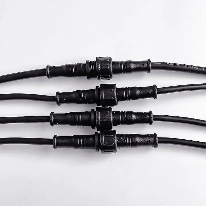 5/20Pcs M12 Waterproof 2 3 4 5Pin IP65 Cable Wire Plug for LED Strips Male and Female Jack 20cm Length Connector Small Size Head