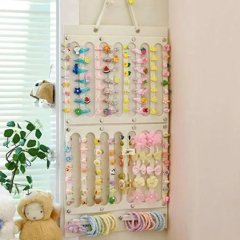 Children's Hair Accessories Storage Hanging Bag, Women's and Girls' Grabbing Clip, Felt Storage Rack, Felt Hair Clip Storage Rac
