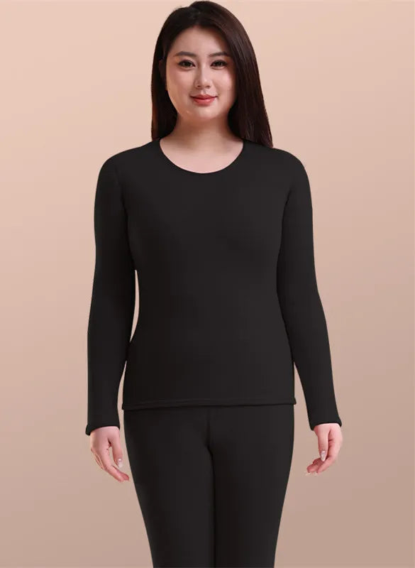 L-6XL Fat And Plus Size Thermal Underwear Autumn Winter Fleece Velvet Women's Pajamas Set Warm Sleepwear Lounge Home Clothes