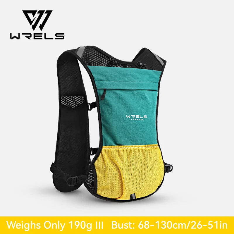 WRELS Running Vest Lightweight Hydration Vest with Water Bladder Hydration Backpack for Marathon Trail Cycling Hiking Jogging