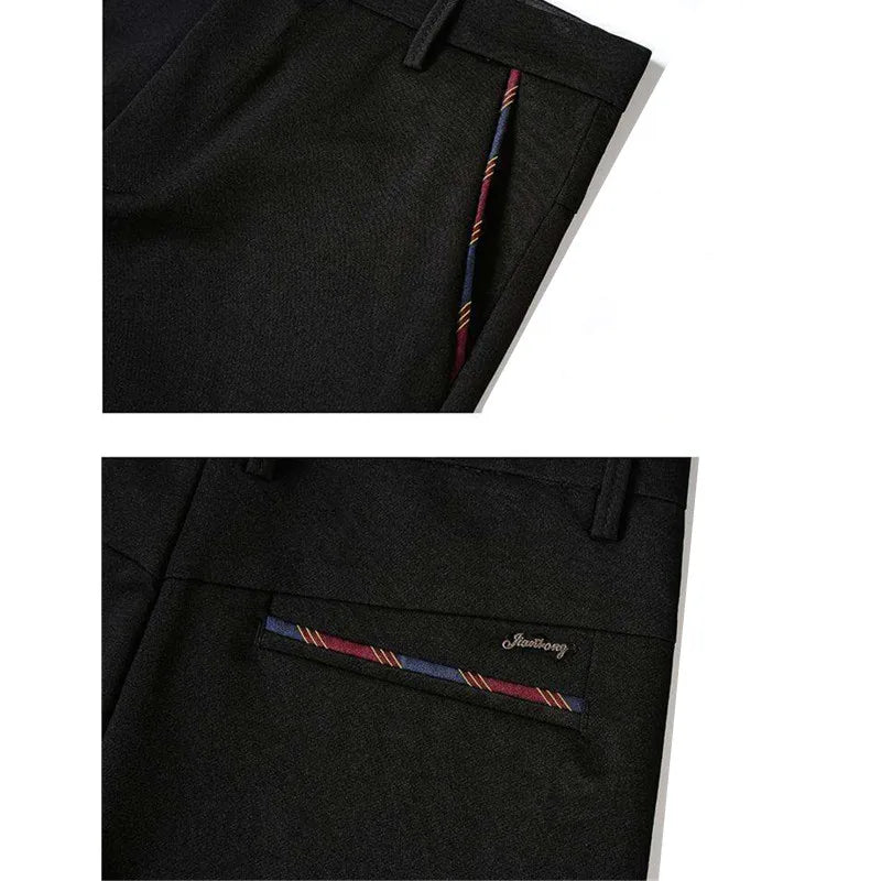 2026 New Men's Black Stretch Pants, Blue Fashion Casual Trousers, Asian Size 28-38, 2025 New Slim Pant