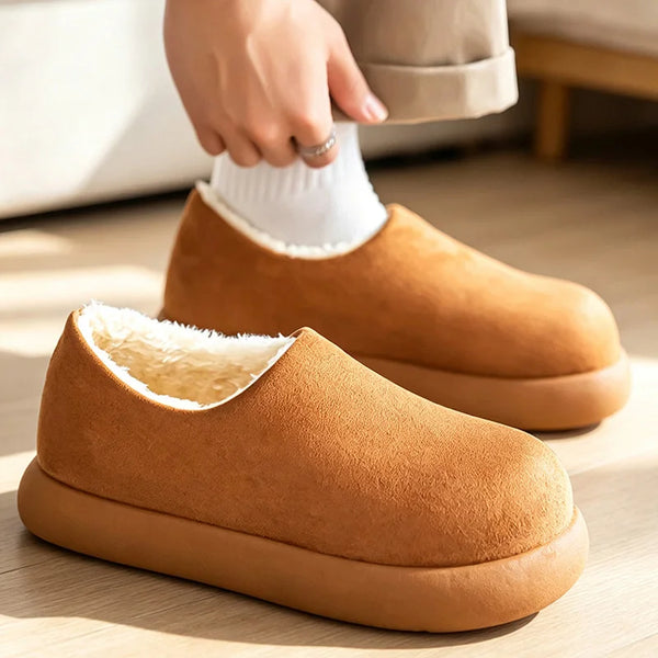 Men women's casual cotton shoes winter new fashion soft-sole anti-slip lightweight outdoor couple warm velvet snow walking shoes