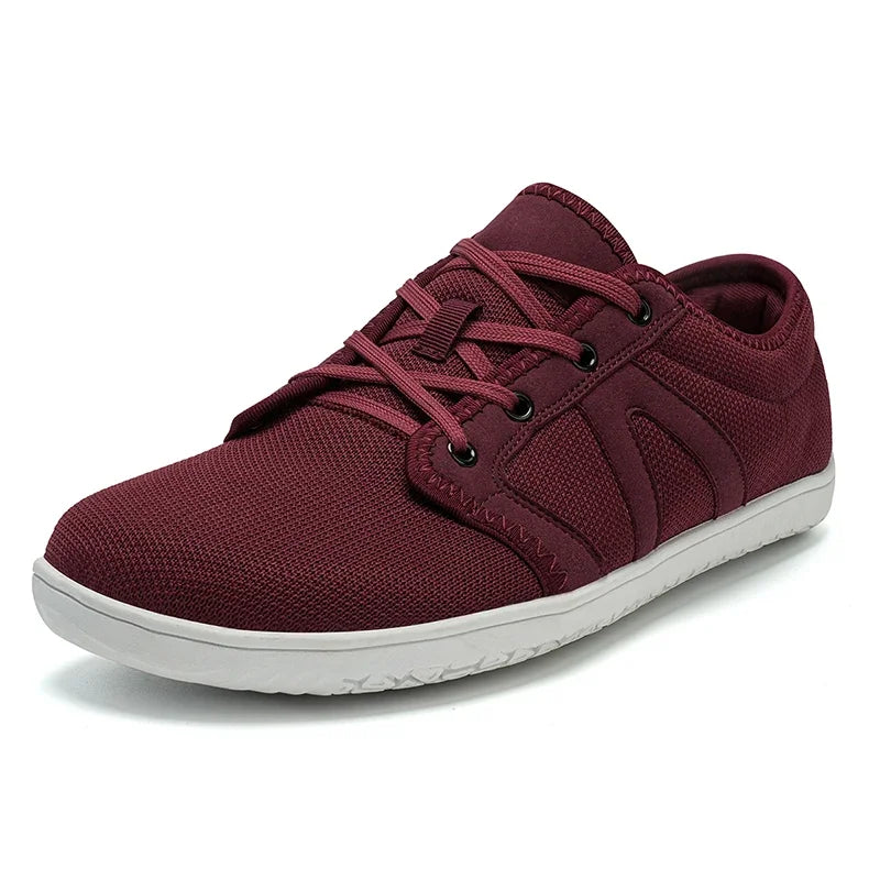 Extra Width Barefoot Shoes Wide Box Toe Shoes Minimalist Nonslip Outdoor Casual Flat Walking Sneakers Zero Drop Breathable Mesh