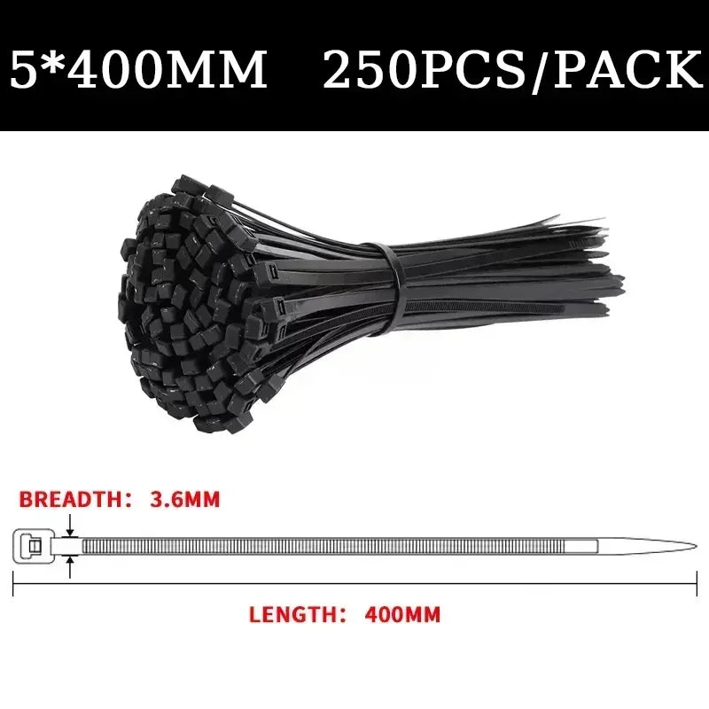 Self-locking Plastic Nylon Cable Tie 5200mm 5300mm Black Cable Fastening Ring 8*500mm Large Cable Zip Wrap Strap