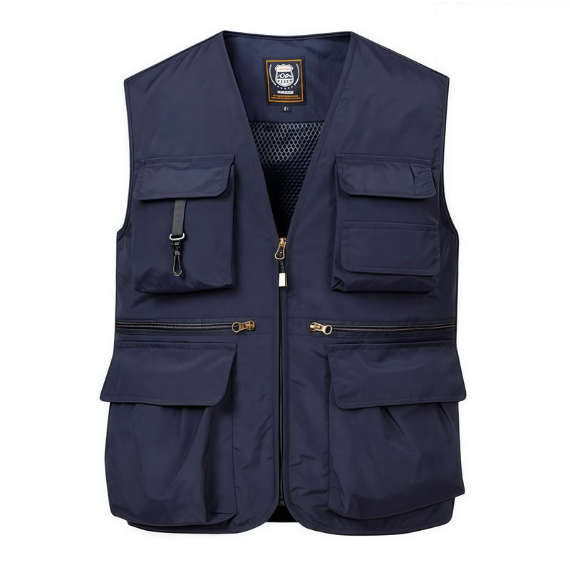 Multi-pocket Breathable Outdoor Fishing Vest Outdoor Casual Fashionable Versatile Men's Sleeveless Top Comfortable Fit