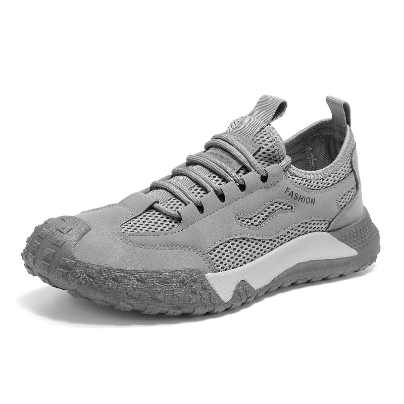 Men's breathable mesh casual sports shoes summer comfort non-slip lightweight hiking sneakers fashion outdoor travel wading shoe