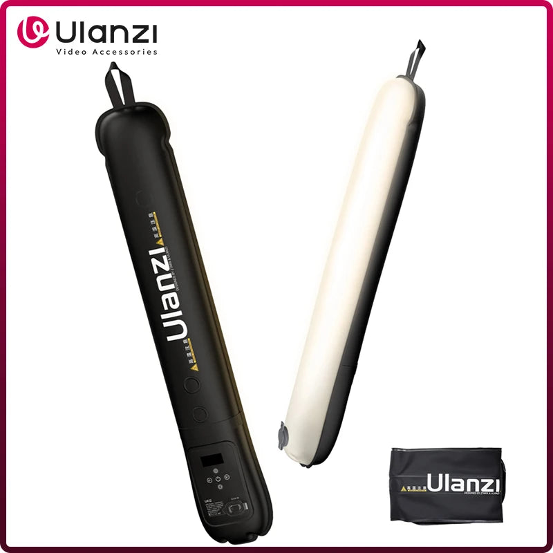 ដំបងភ្លើង Ulanzi UA12 12W បំប៉ោង TPU Air Tube 2700K-6500K ពីរពណ៌ ចល័ត ជើងទ្រម៉ាញេទិក សម្រាប់ការផ្សាយផ្ទាល់