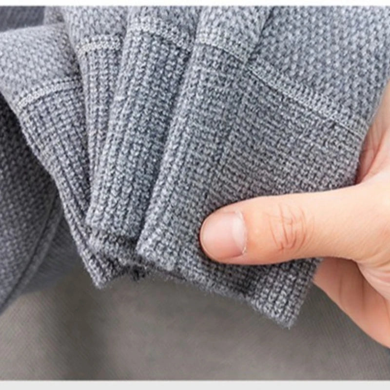 Men's Faux Two-Layer Sweater, Plaid Collar Thickened Warm, Gold Medal Quality, Thickened Collar Pullover Shirt