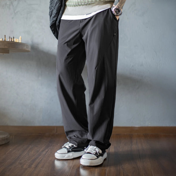 ខោ Maden Casual Men CleanFit Dress Pants ពណ៌សុទ្ធ ខោត្រង់ ជាមួយខ្សែរ៉ូត YKK Fly Timeless Office Pants សម្រាប់ធ្វើការ