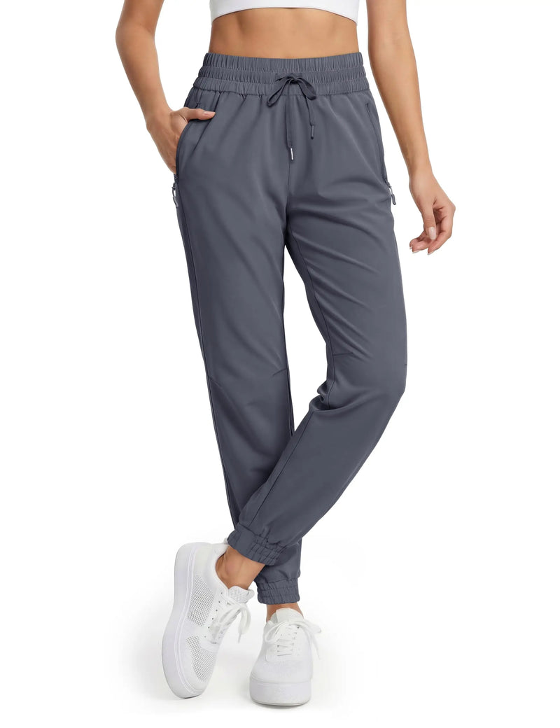 TACVASEN Women's  Waterproof Quick Dry Hiking Pants Lightweight Stretch Joggers With Pockets Outdoor Travel Summer Athletic Pant