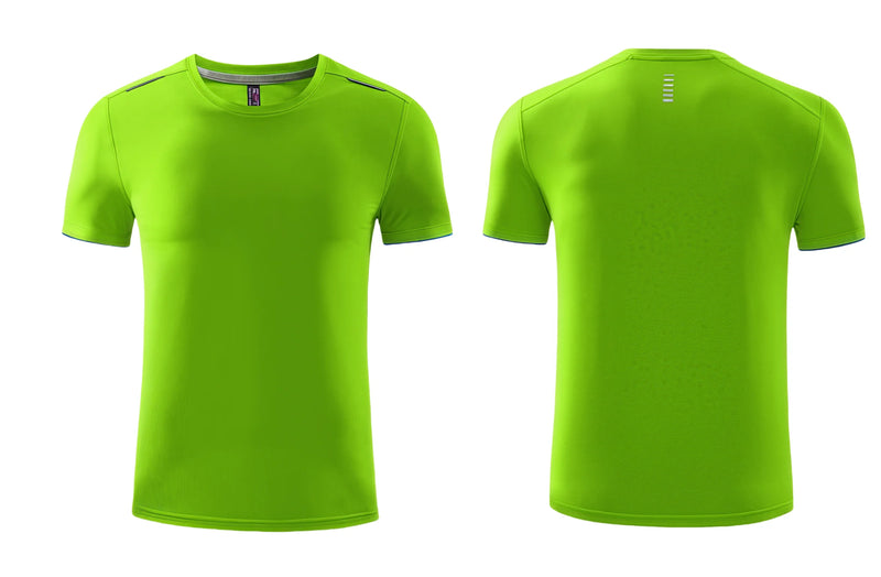 Summer Sports Safe Eye-Catching in Night Running 5XL 6XL Ice Silk Quick-Drying Round-Neck T-Shirt Cool Breathable Non-Sticky
