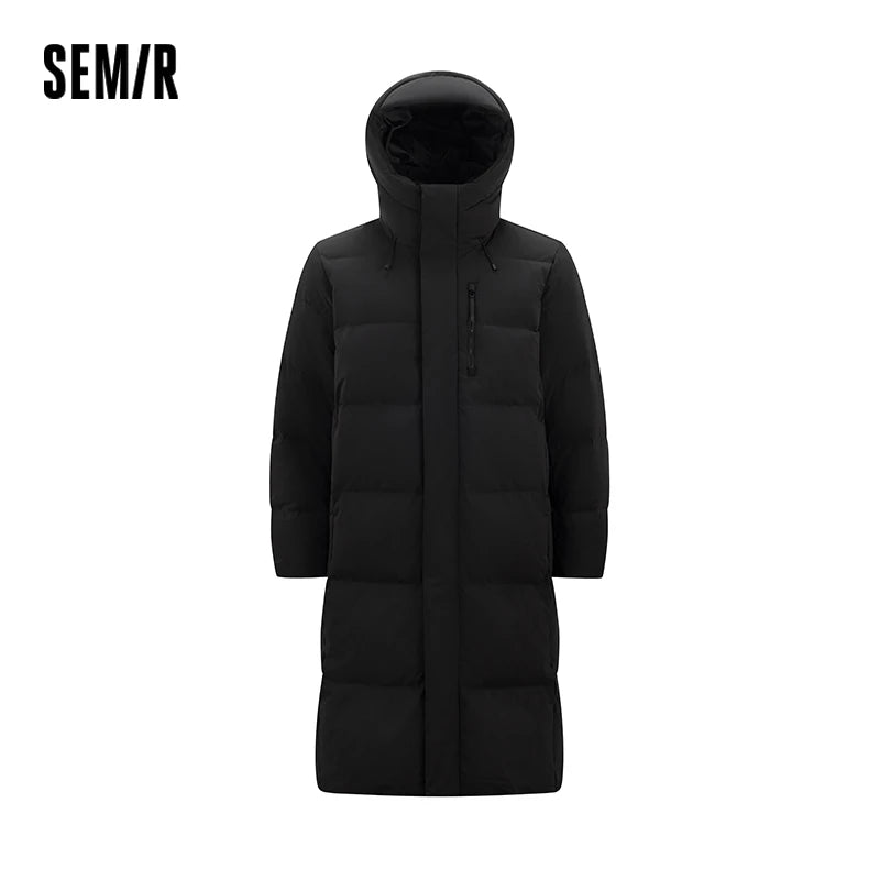 Semir Men Down Jacket 80 Percent Down Fill Long Length Thick Warm 2026 New Winter Daily Wear Urban Casual Style