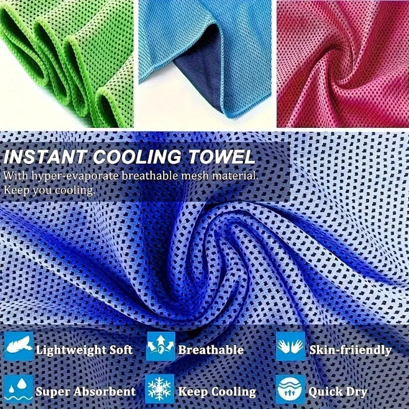 1pc Outdoor Sports Cooling Wet Towel, Suitable for Storage And Transportation, Sweat-Absorbing Quick-Drying Cooling Towel.