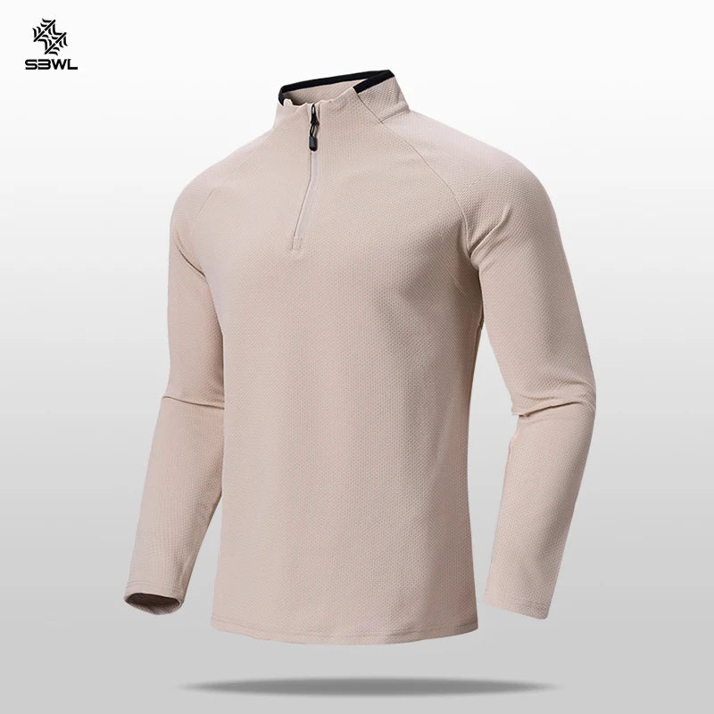 SBWL New High Quality Waffle Plaid Autumn Winter With Warm Long Sleeve T-Shirt Fashion Outdoor Sports Ski Warm Shirt Tops
