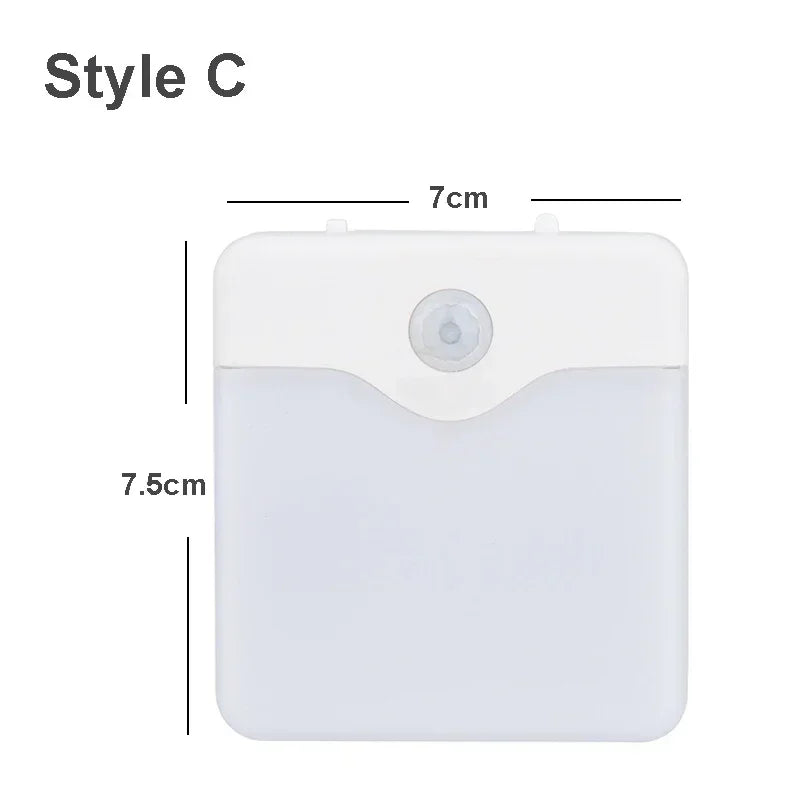 LED Night Lamp Wireless Motion Sensor Light US EU UK AU Plug Sensor Night Lamp Dimmable Lights for Bedroom Corridor Lighting