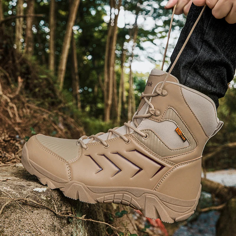 Men's Combat Boots Four seasons Light Breathable Casual Hiking Walking Boots Outdoor Jungle Anti-slip High top Training Boots