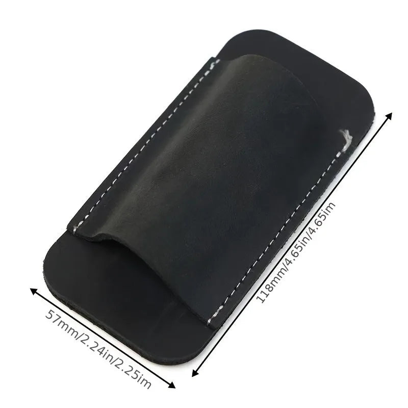 1pc Portable EDC Folding Knife Sheath, Genuine Leather Belt Mount Holder, Anti-Loss Wearproof Waist Pouch for Daily Outdoor Use