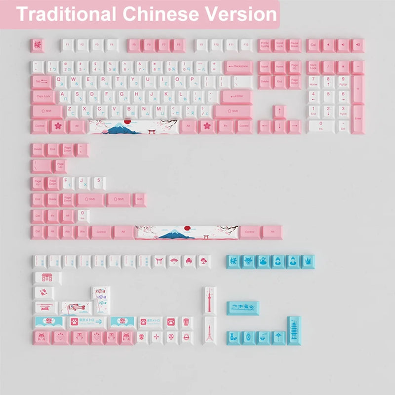 AKKO World Tour Tokyo R2 Multi-Language SE 185-Key Cherry Profile Keycap Set PBT Dye-Sublimation Full Keycaps Set