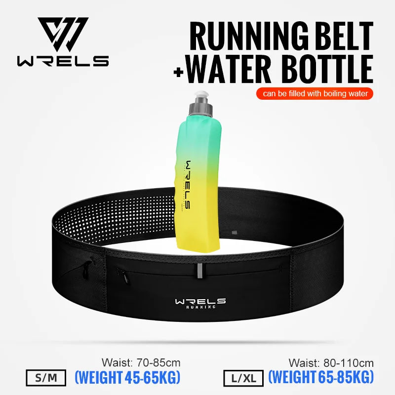 WRELS Waist Bag Ultra-Thin Waist Pack Waterproof Fanny Pack Close-Fitting Elastic Sports Bag Outdoor Invisible Running Waist Bag