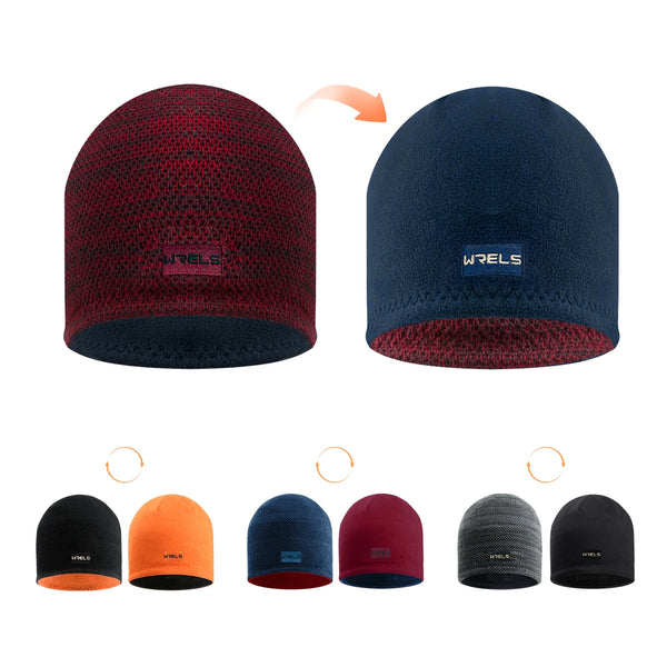 WRELS Winter Warm Hats Unisex Windproof Outdoor Fleece Sports Hat Fishing Cycling Bonnet Hunting Camping Hiking Both Sides Caps