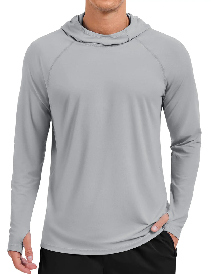 TACVASEN Men's Rash Guard Sun Hoodie Long Sleeve UPF 50+ Sun Protection SPF Quick Dry Hiking Swim Fishing Shirt