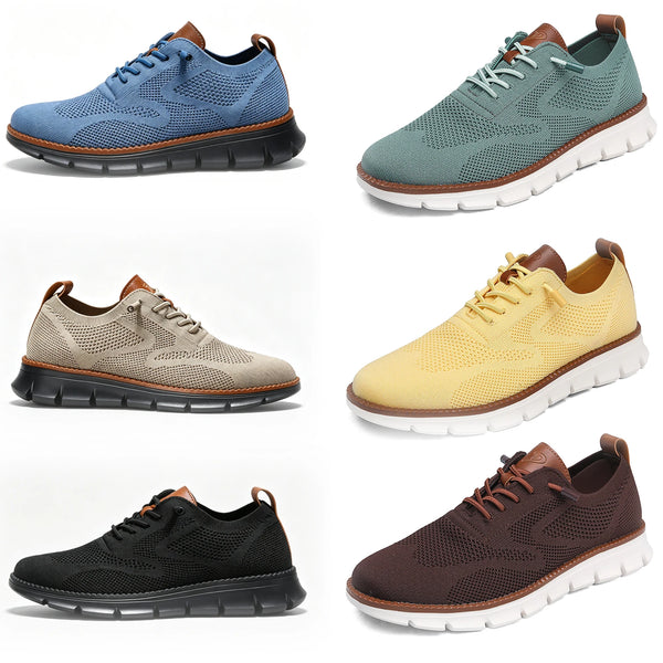 Plus Size EU48 49 50 Mens Trendy Flywoven Mesh Brogues Fashion Casual Shoes Lightweight Comfortable Walking Sneakers