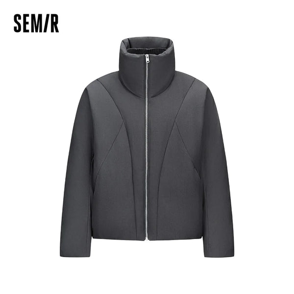 អាវក្រៅ Semir សម្រាប់នារី អាវធំ កអាវធំ ៨០ ភាគរយ ក្តៅ 2026 រដូវរងា ធម្មតា រលុង ម៉ូដខាងក្រៅ