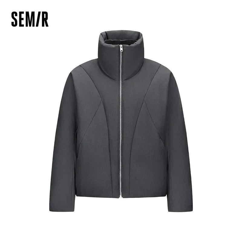 អាវក្រៅ Semir សម្រាប់នារី អាវធំ កអាវធំ ៨០ ភាគរយ ក្តៅ 2026 រដូវរងា ធម្មតា រលុង ម៉ូដខាងក្រៅ