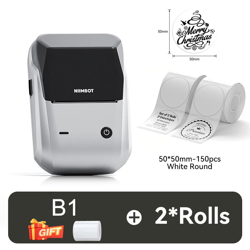 Niimbot B1 Thermal Printer Self-adhesive Food Stickers Bluetooth Label Maker Pocket Name Pirce Bacode Bussiness Labeling Machine