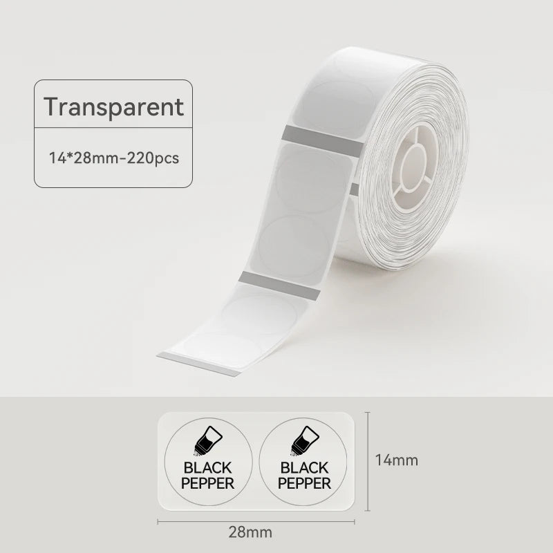 1 Roll Niimbot Transparent Label Sticker Scratch-Resistant Anti-Oil Label Paper for D11 D110 D101 H1S Thermal Label Printer