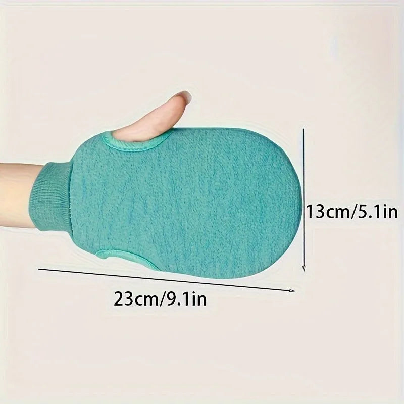1PC Exfoliating Bath Gloves, Double-Sided Massage Scrub Gloves, Bath Additions, Bath products, four colors to choose from