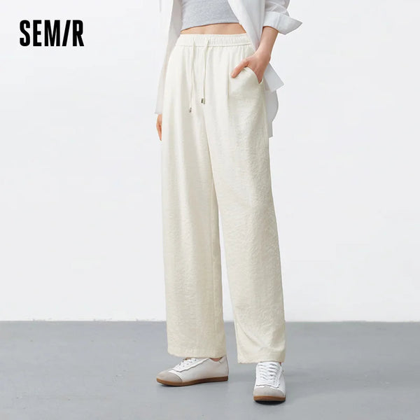 ខោស្ត្រី Semir 2026 ជើងធំទូលាយ ចង្កេះយឺត ទន់ ស្ទីលទីក្រុង ធម្មតា រាល់ថ្ងៃ ទន់ មានផាសុកភាព ប្រចាំថ្ងៃ