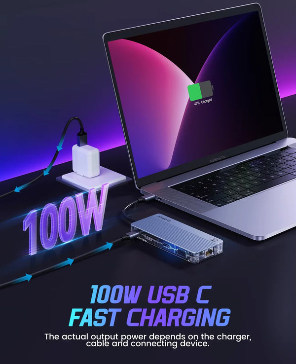 Orico WB USB Hub Type C to Multi USB 3.0 PD100W  RJ45 Splitter for PC MacBook Pro Accessories